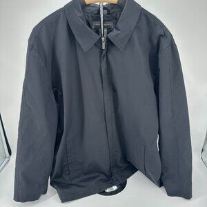 Banana Republic Mens Black Zip Jacket Cotton Blend Lined Size XL